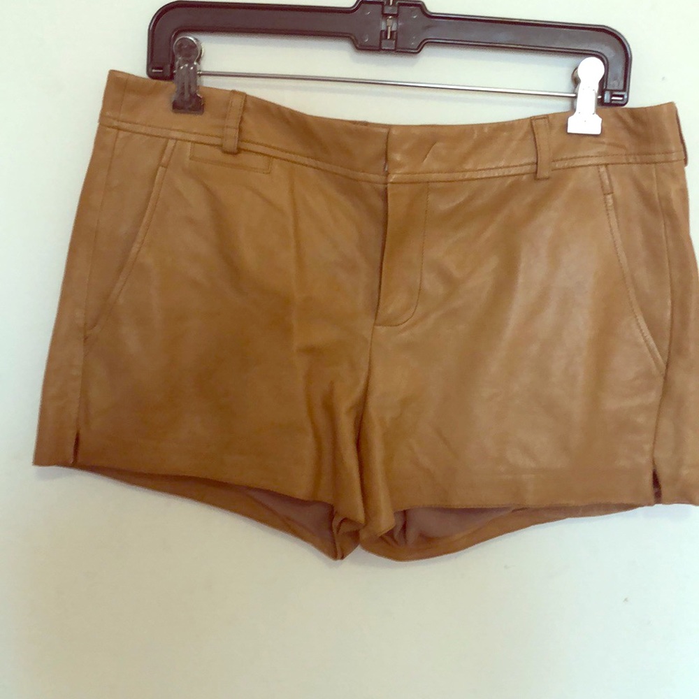 Leather shorts